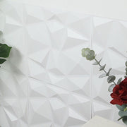 12 Square 20" x 20" Matte PVC Stick On Wall Panels 3D Diamond Design