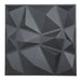 12 Square 20" x 20" Matte PVC Stick On Wall Panels 3D Diamond Design WLL_PVC_001_BLKM