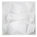 12 Square 20" x 20" Matte PVC Stick On Wall Panels 3D Diamond Design WLL_PVC_001_WHTM