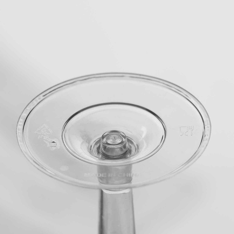 12 Stylish Glitter Plastic Champagne Flute Glasses - 6 oz - Disposable Tableware