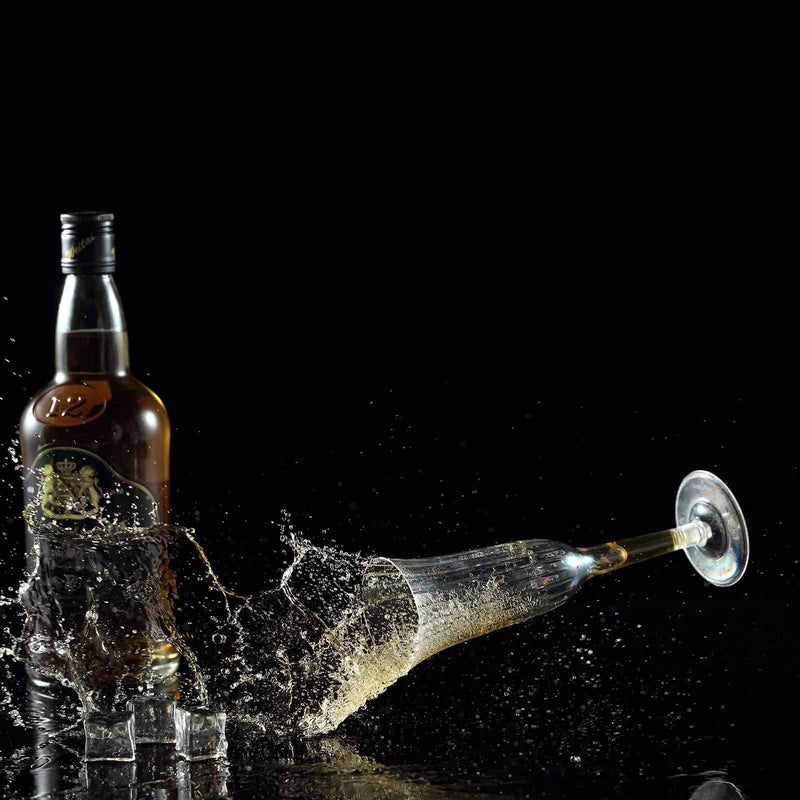 12 Stylish Glitter Plastic Champagne Flute Glasses - 6 oz - Disposable Tableware