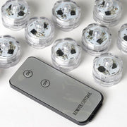 12 Submergible Lights with Remote Control - LED White LED_RMT02_WHT