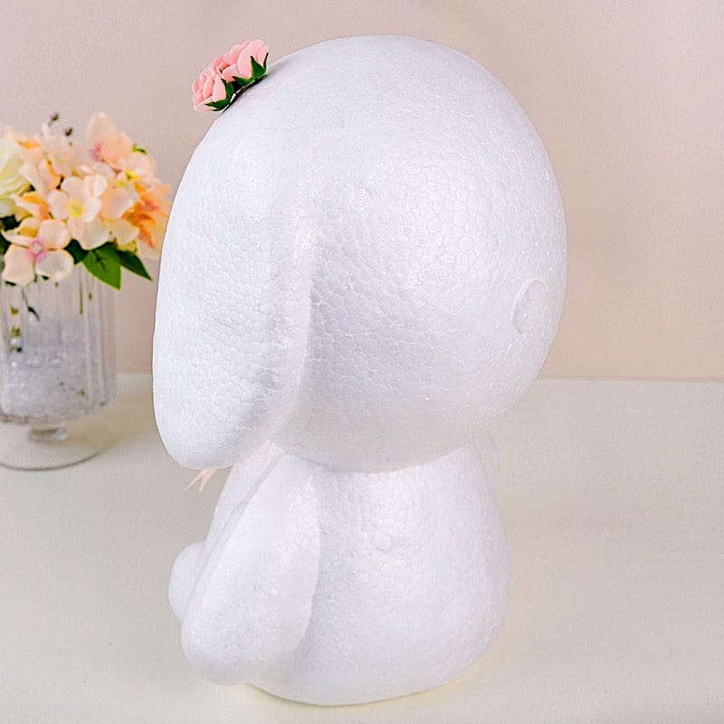 12" tall 3D Puppy Styrofoam Craft DIY Arts Party Decoration - White FOAM_CRAF_DOG01_M