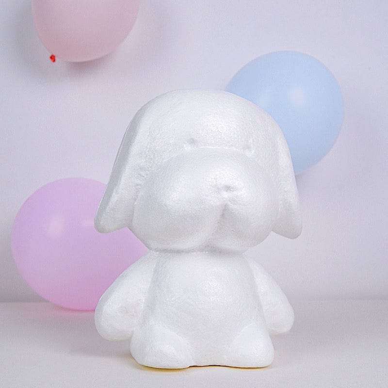 12" tall 3D Puppy Styrofoam Craft DIY Arts Party Decoration - White FOAM_CRAF_DOG01_M