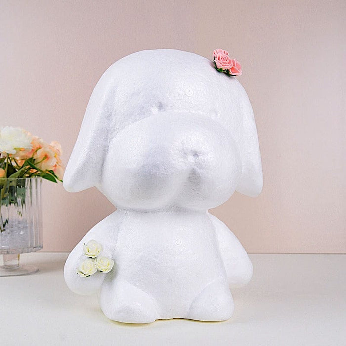 12" tall 3D Puppy Styrofoam Craft DIY Arts Party Decoration - White FOAM_CRAF_DOG01_M