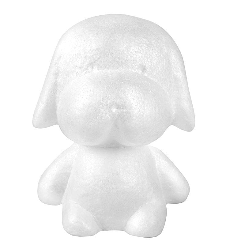 12" tall 3D Puppy Styrofoam Craft DIY Arts Party Decoration - White FOAM_CRAF_DOG01_M