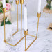 12" tall 5 Arm Geometric Metal Candelabra Taper Candle Holder - Gold IRON_CAND_028_GOLD