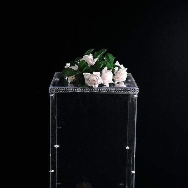 12" tall Acrylic Display Box Centerpiece Pedestal Riser Column
