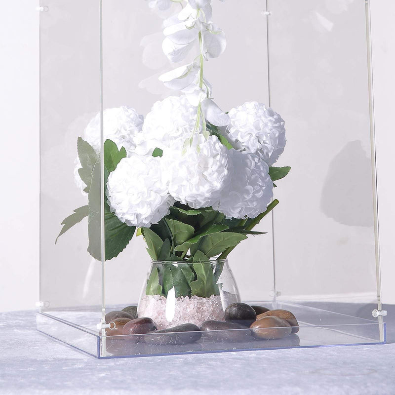 12" tall Acrylic Display Box Centerpiece Pedestal Riser Column