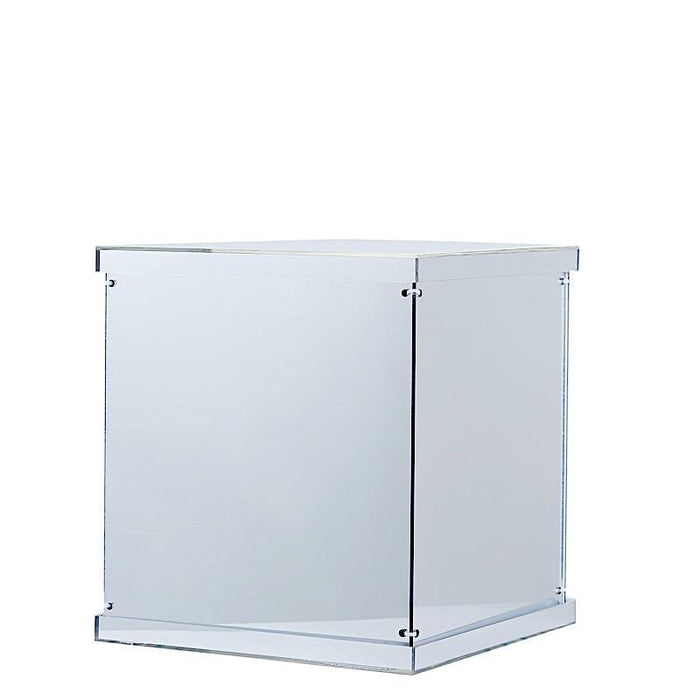 12" tall Acrylic Display Box Centerpiece Pedestal Riser Column PROP_BOX_001_12_SILV