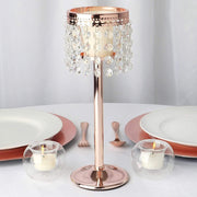 12" tall Faux Crystal Beaded Candle Holder Centerpiece