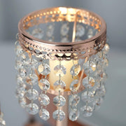 12" tall Faux Crystal Beaded Candle Holder Centerpiece