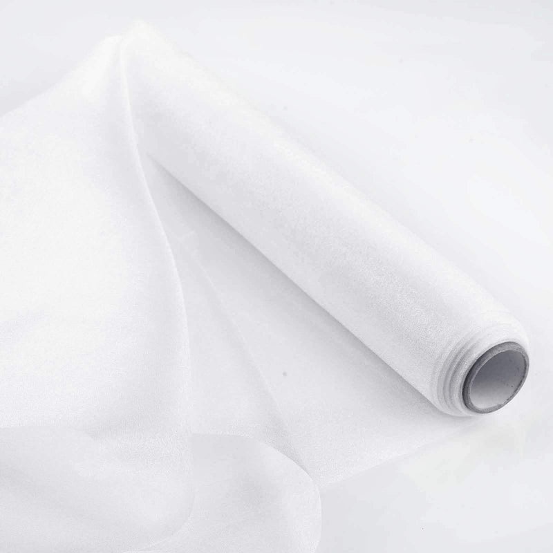 12" x 10 yards Chiffon Fabric Bolt CHIF_1210_WHT