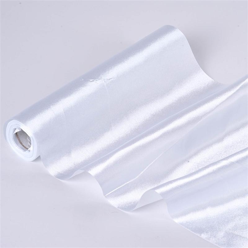 12" x 10 yards Satin Fabric Roll STN_1210_WHT