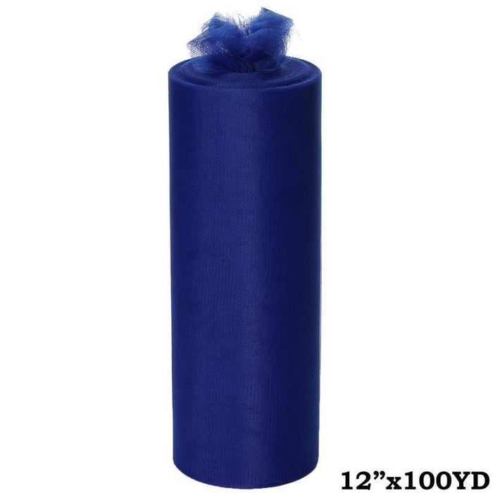 12" x 100 yards Wedding Tulle Roll - Royal Blue TUL_12ROL_100YD_ROY