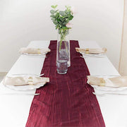 12" x 108" Metallic Accordion Crinkled Taffeta Table Runner