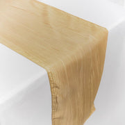 12" x 108" Metallic Accordion Crinkled Taffeta Table Runner