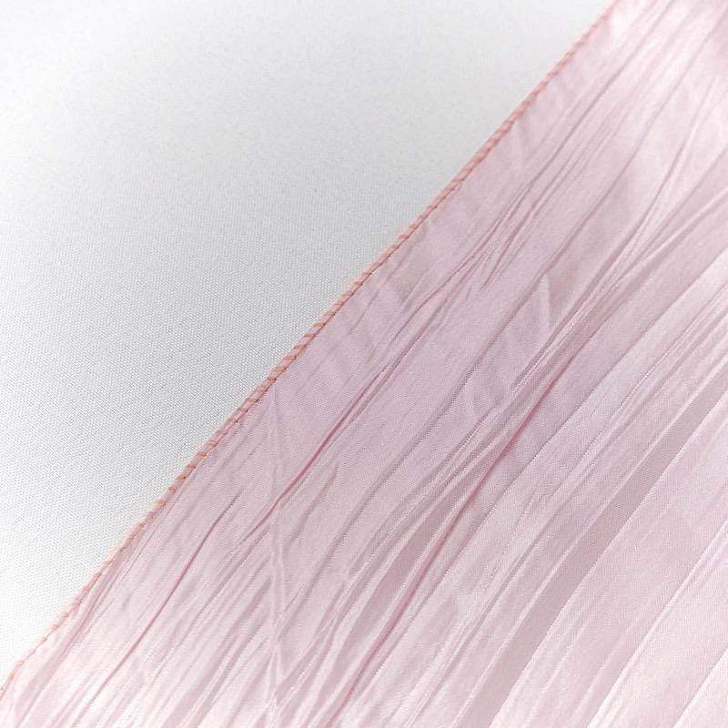 12" x 108" Metallic Accordion Crinkled Taffeta Table Runner