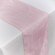 12" x 108" Metallic Accordion Crinkled Taffeta Table Runner