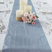 12" x 108" Metallic Accordion Crinkled Taffeta Table Runner