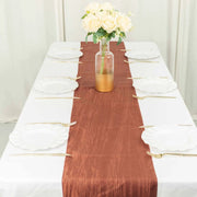 12" x 108" Metallic Accordion Crinkled Taffeta Table Runner