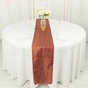 12" x 108" Metallic Accordion Crinkled Taffeta Table Runner