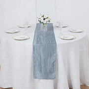 12" x 108" Metallic Accordion Crinkled Taffeta Table Runner RUN_ACRNK_086