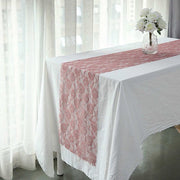 12" x 108" Rose Flower Design Lace Table Runner