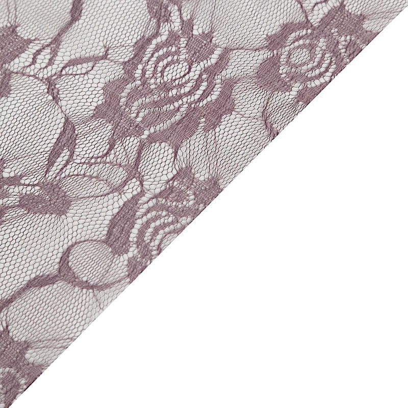 12" x 108" Rose Flower Design Lace Table Runner