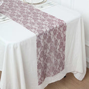 12" x 108" Rose Flower Design Lace Table Runner