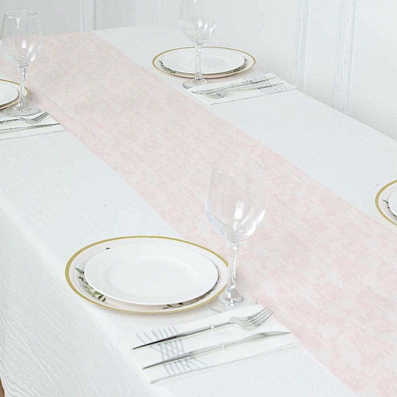 12" x 108" Rose Flower Design Lace Table Runner