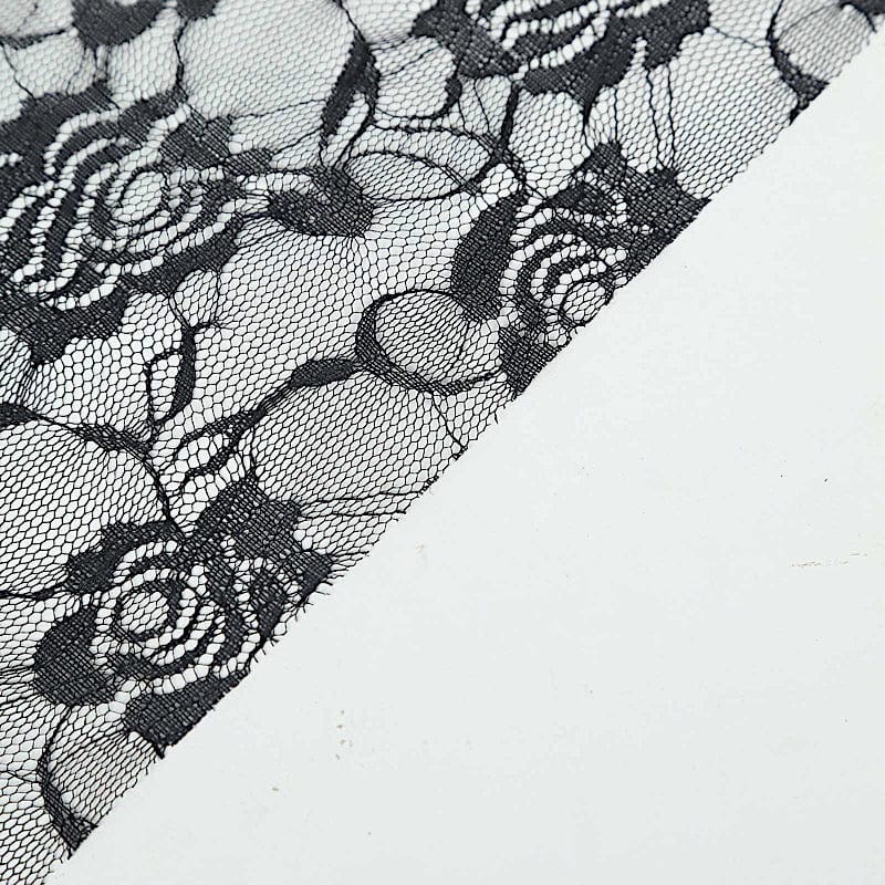 12" x 108" Rose Flower Design Lace Table Runner