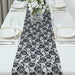 12" x 108" Rose Flower Design Lace Table Runner RUN_LACE03_BLK