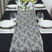 12" x 108" Rose Flower Design Lace Table Runner RUN_LACE03_IVR
