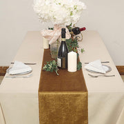12"x107" Premium Velvet Table Runner Wedding Linens
