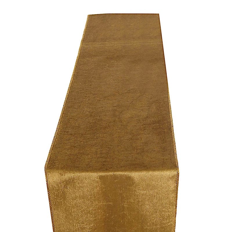 12"x107" Premium Velvet Table Runner Wedding Linens