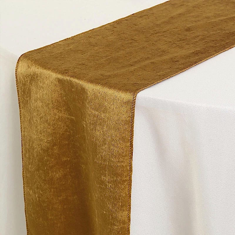 12"x107" Premium Velvet Table Runner Wedding Linens