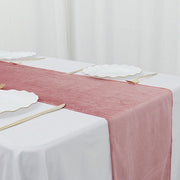 12"x107" Premium Velvet Table Runner Wedding Linens