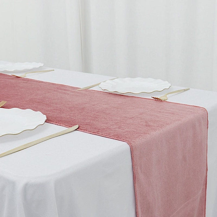 12"x107" Premium Velvet Table Runner Wedding Linens