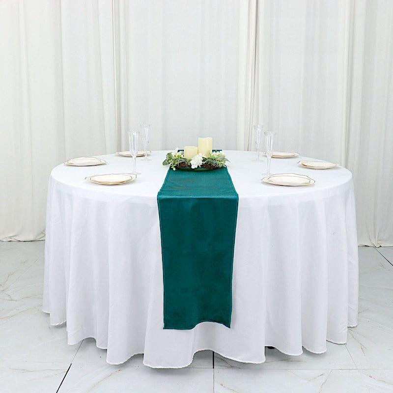 12"x107" Premium Velvet Table Runner Wedding Linens