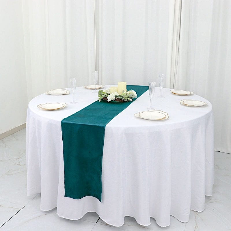 12"x107" Premium Velvet Table Runner Wedding Linens