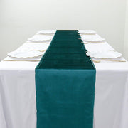 12"x107" Premium Velvet Table Runner Wedding Linens RUN_VEL_TEAL