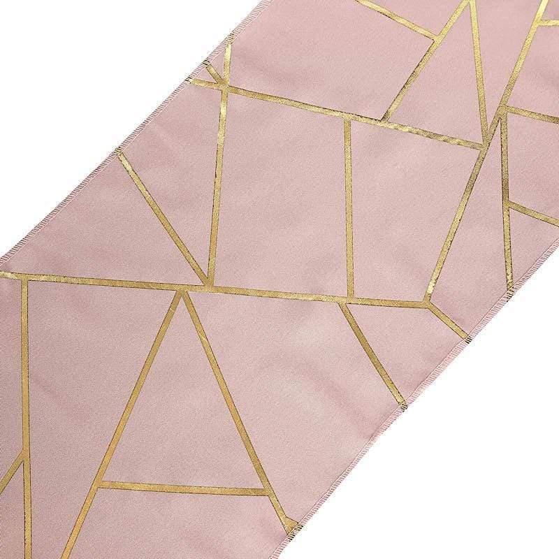 12"x108" Geometric Polyester Table Runner Wedding Linens