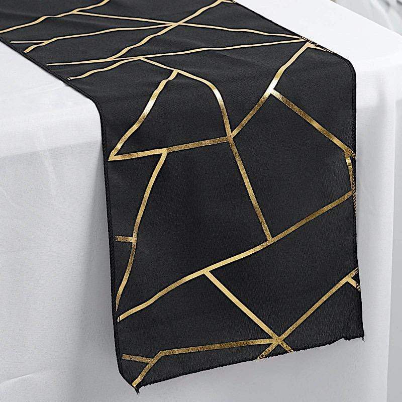 12"x108" Geometric Polyester Table Runner Wedding Linens