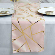 12"x108" Geometric Polyester Table Runner Wedding Linens
