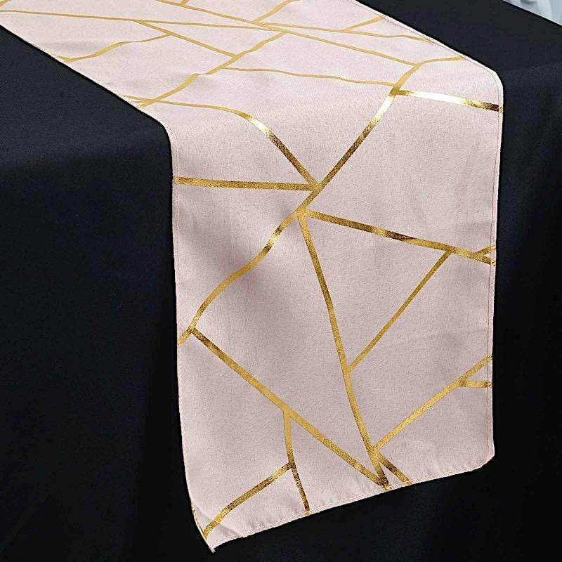 12"x108" Geometric Polyester Table Runner Wedding Linens