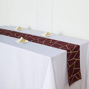 12"x108" Geometric Polyester Table Runner Wedding Linens
