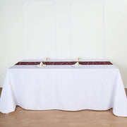 12"x108" Geometric Polyester Table Runner Wedding Linens
