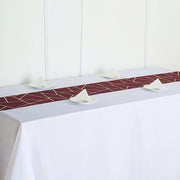 12"x108" Geometric Polyester Table Runner Wedding Linens