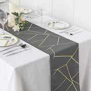 12"x108" Geometric Polyester Table Runner Wedding Linens